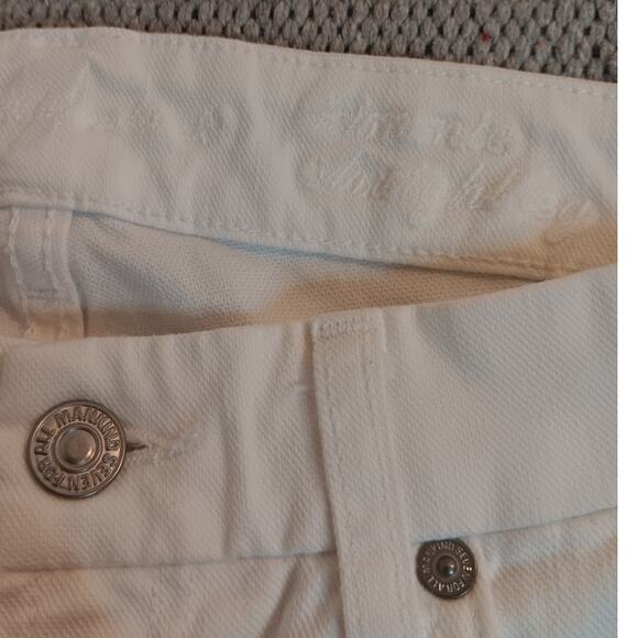 7 For All Mankind Favorite Jeans Women's 28 28X32 White Out Straight Leg - Picture 7 of 16